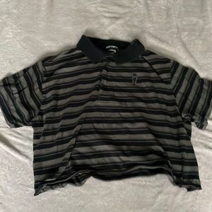 Hot Topic Grey and black crop tip with coffin